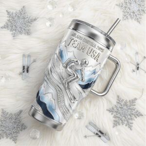 Team USA Milano Cortina 2026 Winter Olympics Silver Relief Tumbler