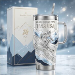 Team USA Milano Cortina 2026 Winter Olympics Silver Relief Tumbler