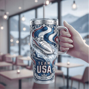 Team USA Milano Cortina 2026 Winter Sports 3D Embossed Insulated Tumbler