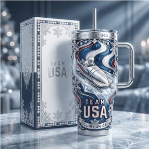 Team USA Milano Cortina 2026 Winter Sports 3D Embossed Insulated Tumbler