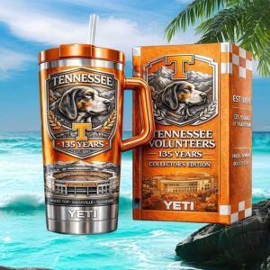 Tennessee Volunteers 135 Years Anniversary Neyland Stadium 40oz Yeti Tumbler