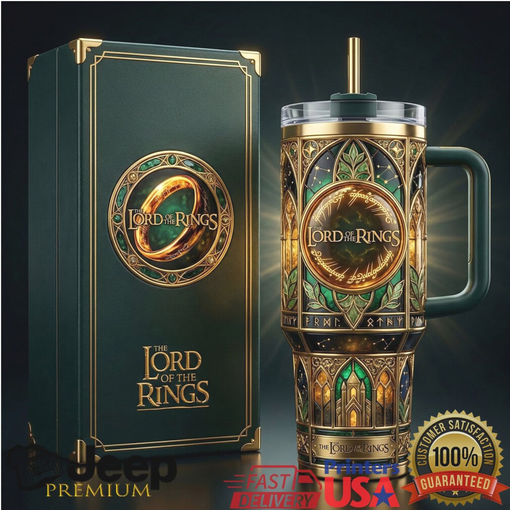 The Lord of the Rings Stained Glass Middle Earth Map 40oz Tumbler The Lord of the Rings Stained Glass Middle Earth Map 40oz Tumbler