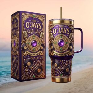 The O'Jays 68 Years of Soul 1958 2026 Anniversary Purple & Gold Music Tumbler