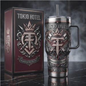 Tokio Hotel “Monsoon Never Ends” 40oz Tumbler Gothic Rock Band Luxury Insulated Tumbler