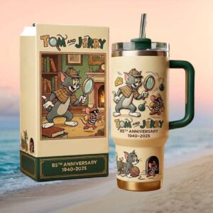 Tom and Jerry 85th Anniversary Detective Case 40oz Insulated Tumbler