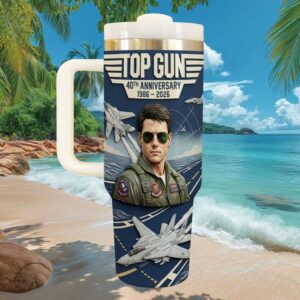 Top Gun 40th Anniversary Maverick Flight Suit Design 40oz Tumbler