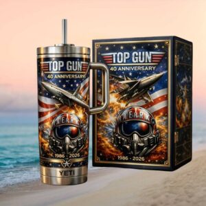 Top Gun 40th Anniversary Maverick Pilot 1986 2026 40oz Tumbler
