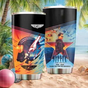 Top Gun Maverick 40th Anniversary Tom Cruise 1986 2026 Tribute Tumbler