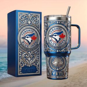 Toronto Blue Jays Signature 40oz Tumbler Silver & Blue Rogers Centre Design