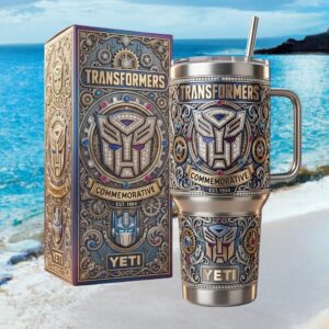Transformers Commemorative Est. 1984 3D Autobot Logo Cybertron Tumbler