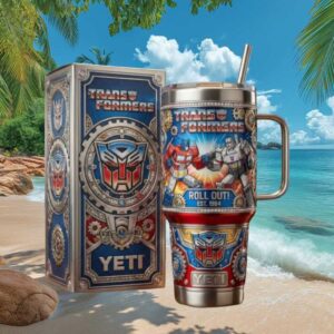 Transformers “Roll Out!” Optimus Prime vs Megatron G1 Yeti Style Tumbler