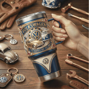 Volkswagen VW The People's Car Est 1937 Vintage Classic Tumbler with Handle