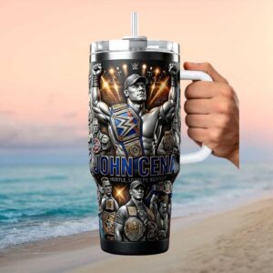WWE John Cena Hustle Loyalty Respect World Champion 40oz Tumbler WWE John Cena Hustle Loyalty Respect World Champion 40oz Tumbler
