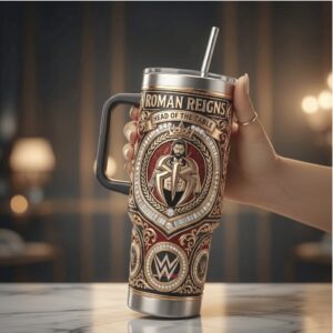 WWE Roman Reigns “Tribal Chief” Head of the Table 40oz Tumbler WWE Roman Reigns “Tribal Chief” Head of the Table 40oz Tumbler