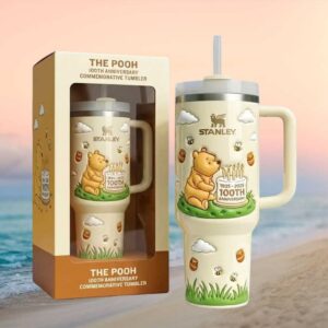 Winnie the Pooh 100th Anniversary 1925 2025 Commemorative 40oz Tumbler Honey Bee Design
