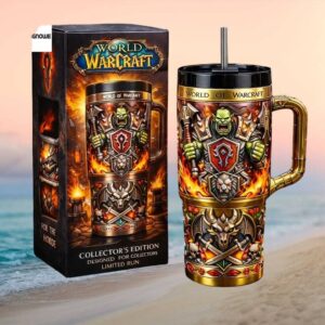 World of Warcraft Horde Orc Warrior Collector's Edition 30oz40oz 3D Embossed Tumbler