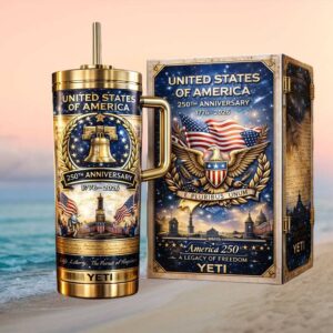YETI USA 250th Anniversary Legacy of Freedom GoldNavy Tumbler