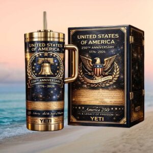YETI United States of America 250th Anniversary Liberty Bell Navy Tumbler