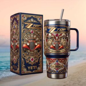 ZZ Top Sharp Dressed Man 1969 Anniversary Yeti Style 40oz Tumbler