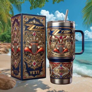 ZZ Top “Sharp Dressed Man” La Grange Rock & Roll Custom 40oz Tumbler