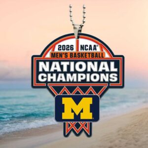 2026 NCAA Men's Basketball National Champions Michigan Hoop Ornament