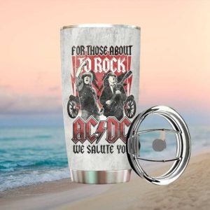 ACDC For Those About To Rock We Salute You Vintage 40oz Tumbler