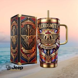 Aerosmith Rock Legends “Born To Fly” 3D Sculpted Wings & Microphone Music Tumbler