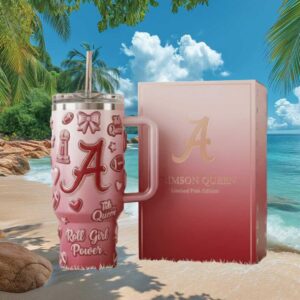 Alabama Crimson Queen Limited Pink Edition Roll Girl Power Tumbler