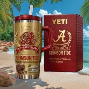 Alabama Crimson Tide 100th Anniversary 1926 2026 Gold Edition Tumbler