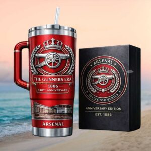 Arsenal FC “The Gunners Era” 140th Anniversary Collector Series 3D Tumbler
