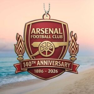 Arsenal Football Club 140th Anniversary 1886 2026 Gunner Shield Design Ornament
