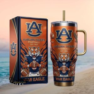 Auburn Tigers Football Est. 1892 War Eagle Pride 40oz Insulated Tumbler