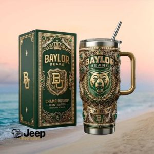 Baylor Bears Championship Legacy Edition Ornate Gold & Green 40oz Tumbler