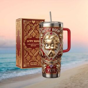 Betty Boop Timeless Glamour Edition Luxury Gold and Ruby 40oz Tumbler
