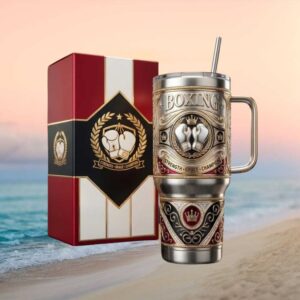 Boxing Strength Grace Champion Gold & Silver 40oz Tumbler with Box