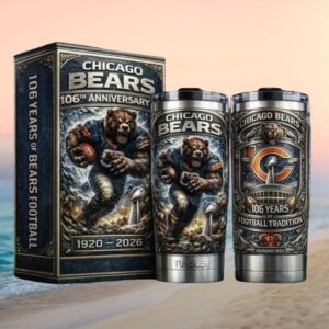 Chicago Bears 106th Anniversary Anniversary Tribute Tumbler 1920 2026 Tradition