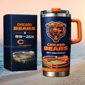 Chicago Bears 107th Anniversary 1919 2026 Soldier Field Special Edition Tumbler