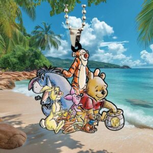 Classic Sketch Winnie the Pooh and Friends Group Portrait Car Ornament Classic Sketch Winnie the Pooh and Friends Group Portrait Car Ornament