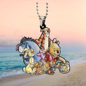Classic Sketch Winnie the Pooh and Friends Group Portrait Car Ornament