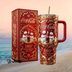 Coca Cola 140th Anniversary Polar Bear Edition Holiday 40oz Tumbler