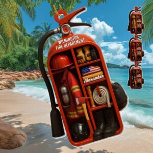 Custom Fire Extinguisher Gear Locker Ornament for Firefighters Custom Fire Extinguisher Gear Locker Ornament for Firefighters