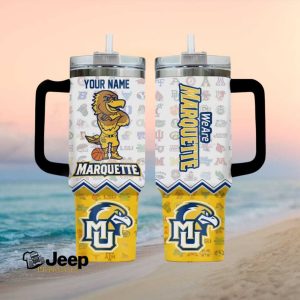 Custom Marquette Golden Eagles Personalized Tumbler Wrap NCAA Fan Gift