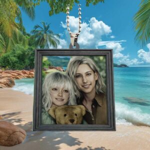 Custom Personalized Family Photo Portrait Square Frame Car Hanging Ornament Custom Personalized Family Photo Portrait Square Frame Car Hanging Ornament
