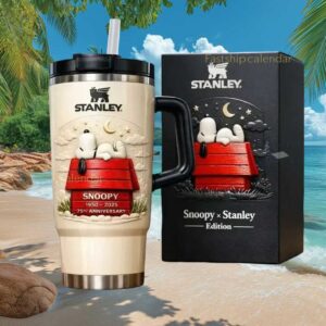 Snoopy Peanuts 75th Anniversary 1950 2025 Limited Edition Stanley Tumbler