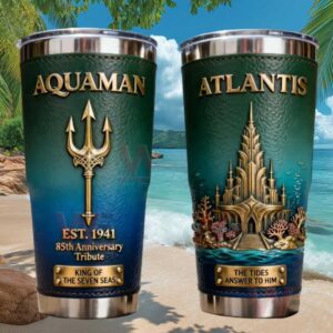 DC Aquaman King of the Seven Seas 85th Anniversary Tribute Atlantis Tumbler DC Aquaman King of the Seven Seas 85th Anniversary Tribute Atlantis Tumbler