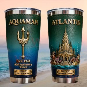 DC Aquaman King of the Seven Seas 85th Anniversary Tribute Atlantis Tumbler