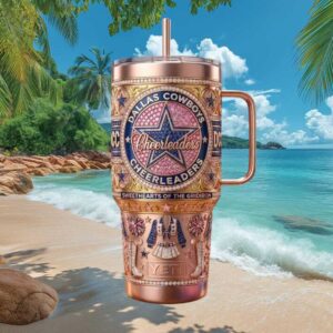 Dallas Cowboys Cheerleaders “Sweethearts of the Gridiron” Pink Sparkle 3D Tumbler Dallas Cowboys Cheerleaders “Sweethearts of the Gridiron” Pink Sparkle 3D Tumbler