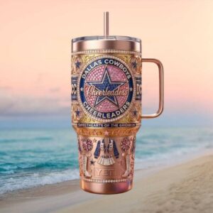 Dallas Cowboys Cheerleaders “Sweethearts of the Gridiron” Pink Sparkle 3D Tumbler