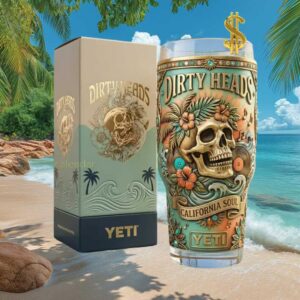 Dirty Heads California Soul Tropical Skull Yeti Style Tumbler