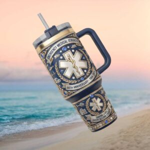 EMS 60th Anniversary 40oz Tumbler   Emergency Medical Services Star of Life 3D Tumbler